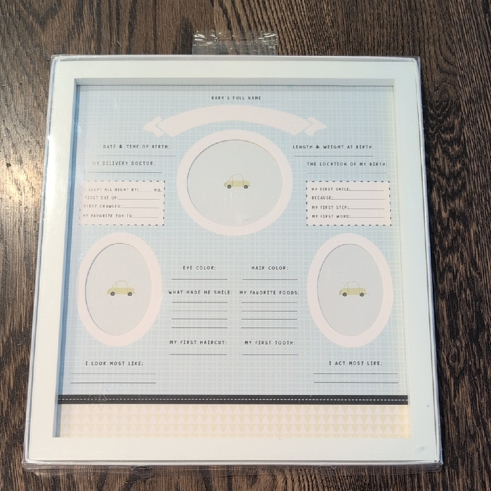 Baby White Keepsake Frame "Baby Firsts"
